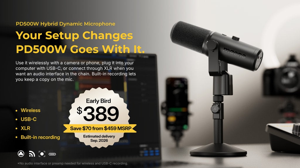 Inside the Maono PD500W: A Hybrid Mic for Modern Creators