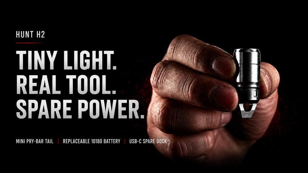 Inside the HUNT H2: The EDC Flashlight with a Battery Swap Dock