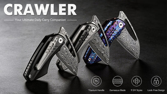 Inside the DWSTN CRAWLER: A Modular Damascus Steel EDC Knife
