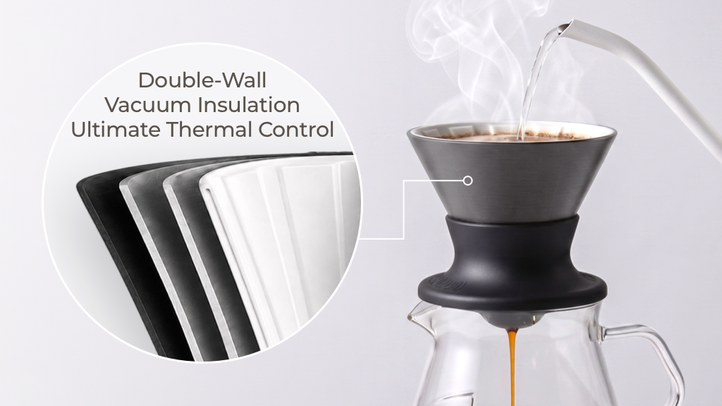 SHELBRU JUNE Review: How Vacuum Insulation Stabilizes Pour-Over