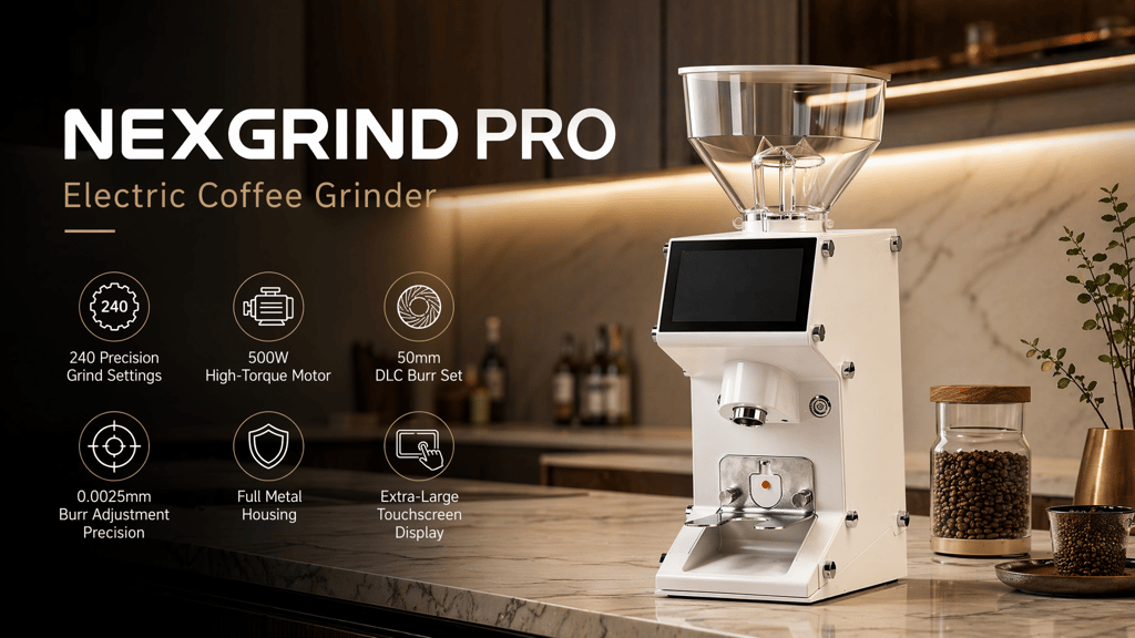 Inside the NEXGRIND PRO: 240-Step Digital Coffee Grinding