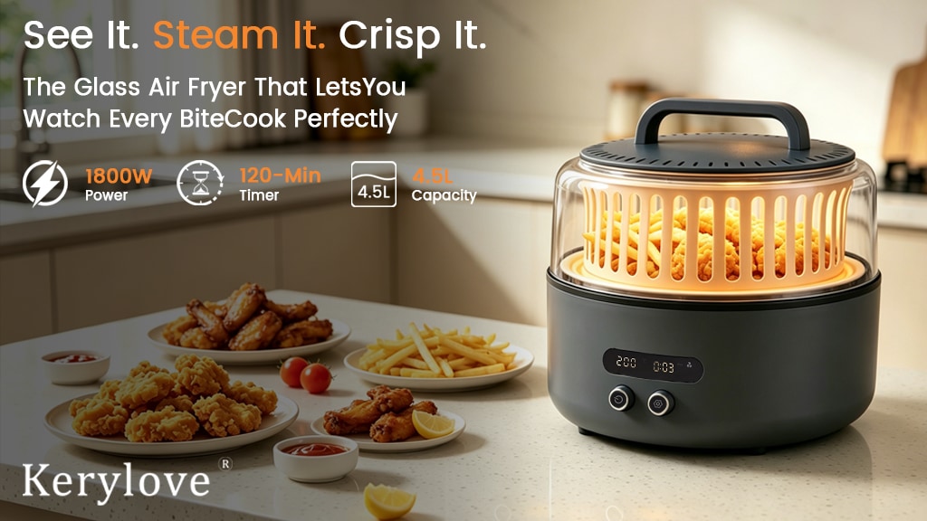 Inside the Kerylove Air Fryer: How Steam and Glass Elevate Cooking