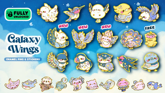 Inside Galaxy Wings: Dinojar's Cosmic Bird Enamel Pin Collection