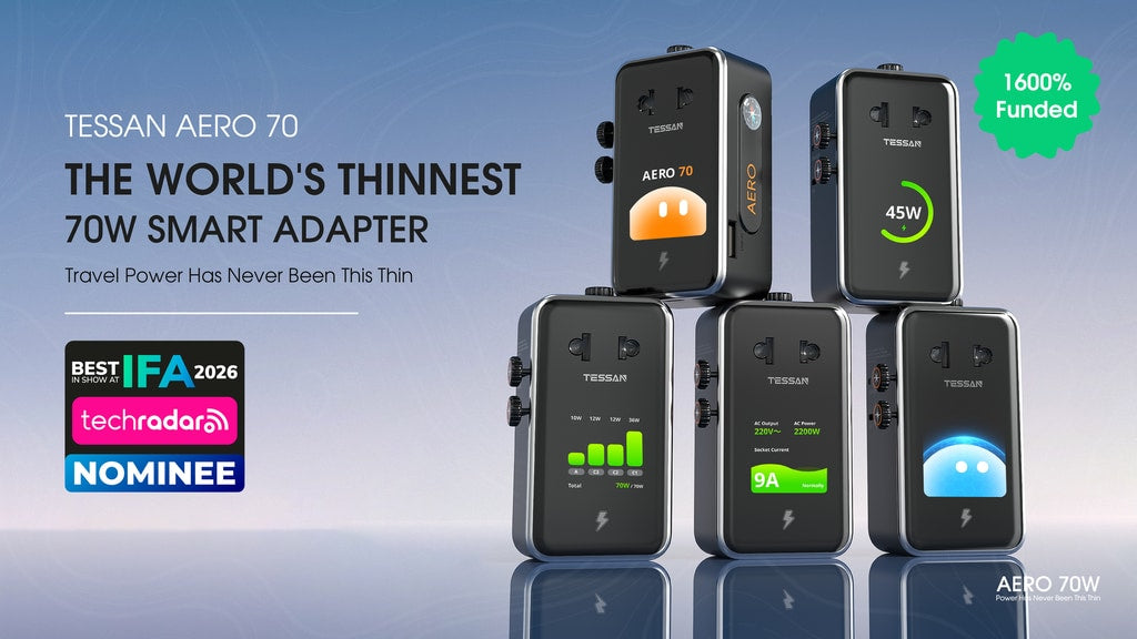 Inside the TESSAN AERO 70: A Travel Adapter That Thinks