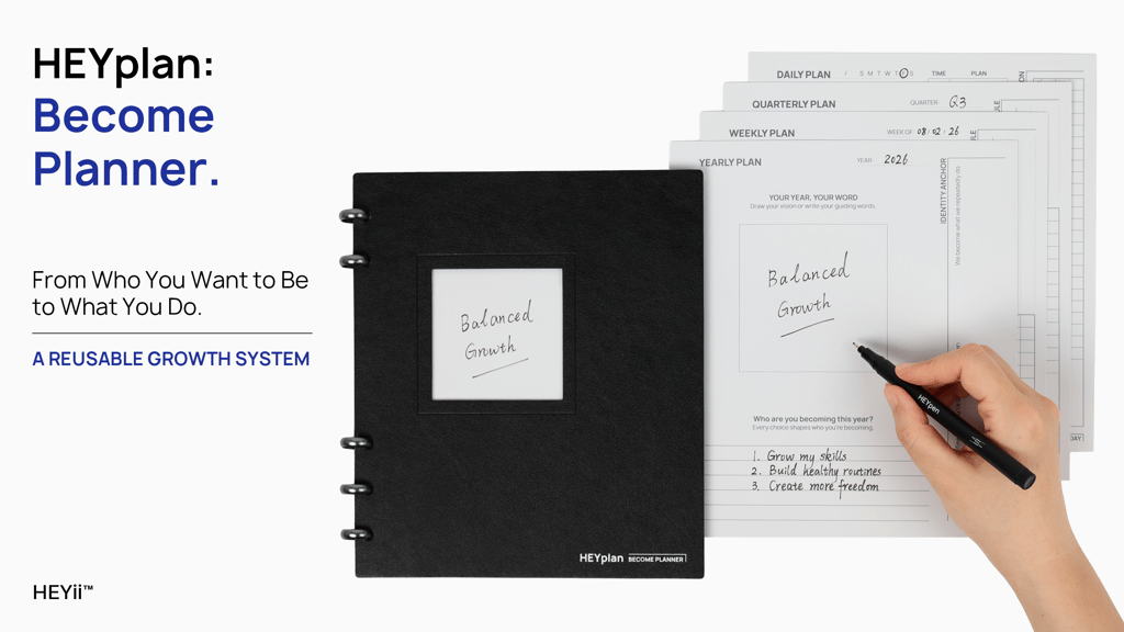 Official Kickstarter video cover for the HEYplan reusable planner