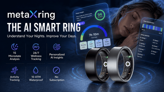 Official Kickstarter campaign cover for metaXring AI smart ring