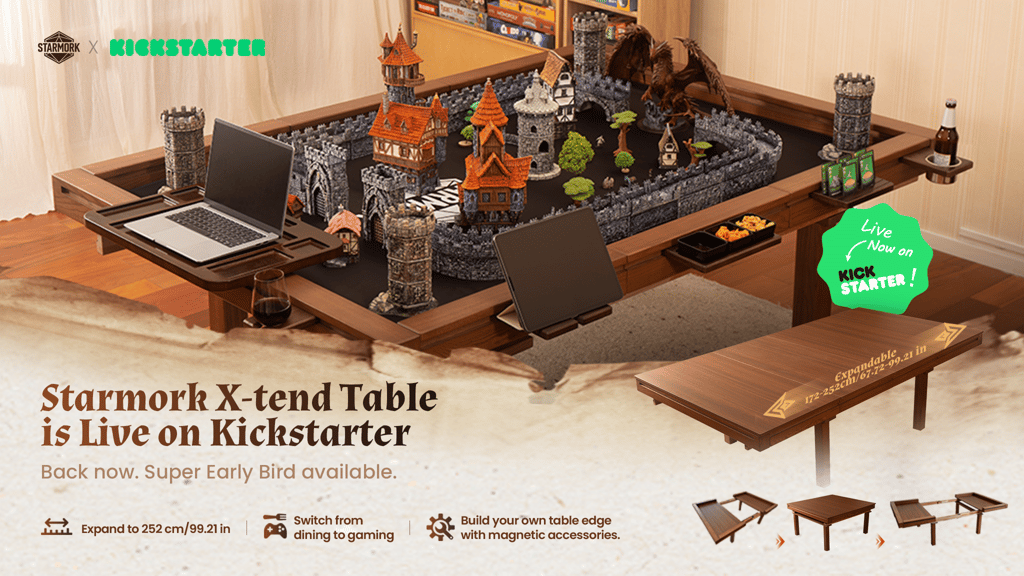 Official Kickstarter video cover for the Starmork X-tend Table