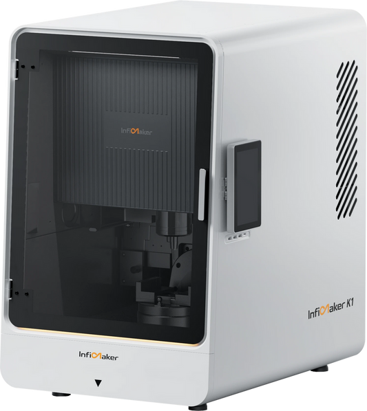 InfiMaker K1 — Desktop five-axis CNC machine official campaign imagery