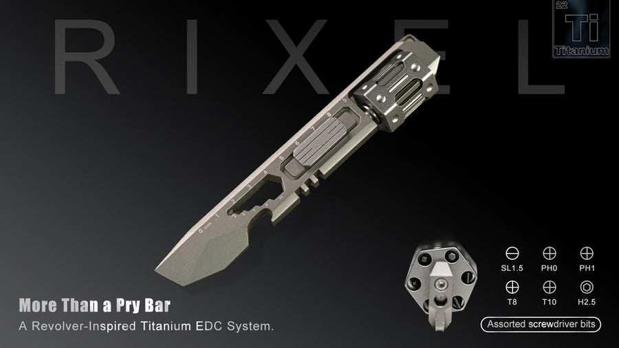 RIXEL：A Revolver-Inspired Titanium Multi-Tool Pry Bar