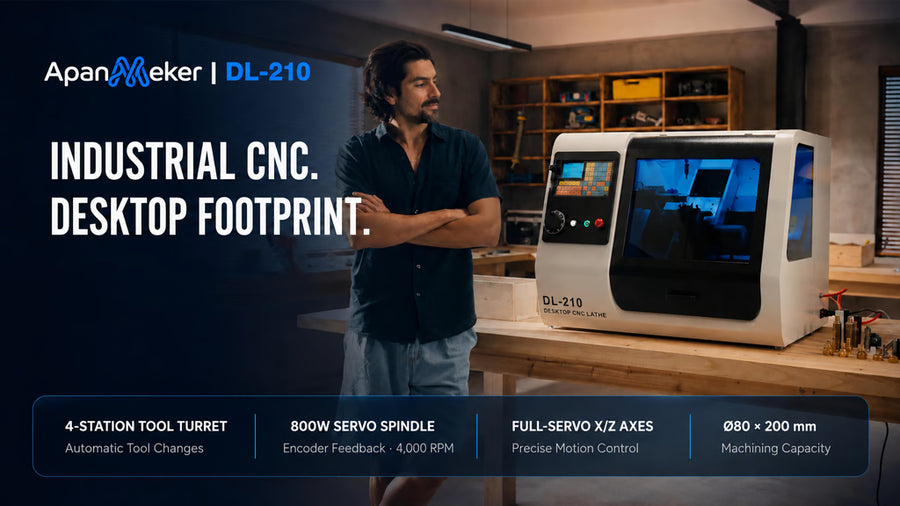 Apanmeker: DL-210 Industrial CNC Power in a Desktop Lathe