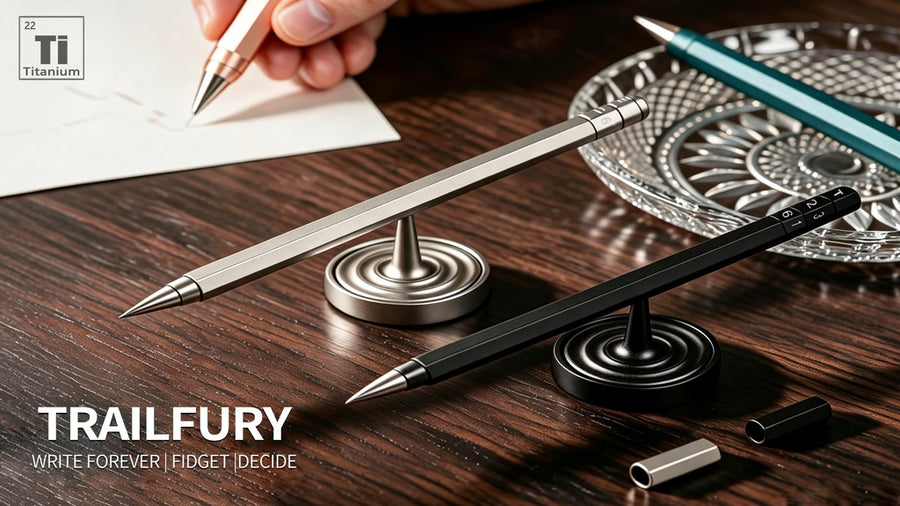 TRAILFURY: The Ultimate Titanium Kinetic EDC Pen &Fidget Toy